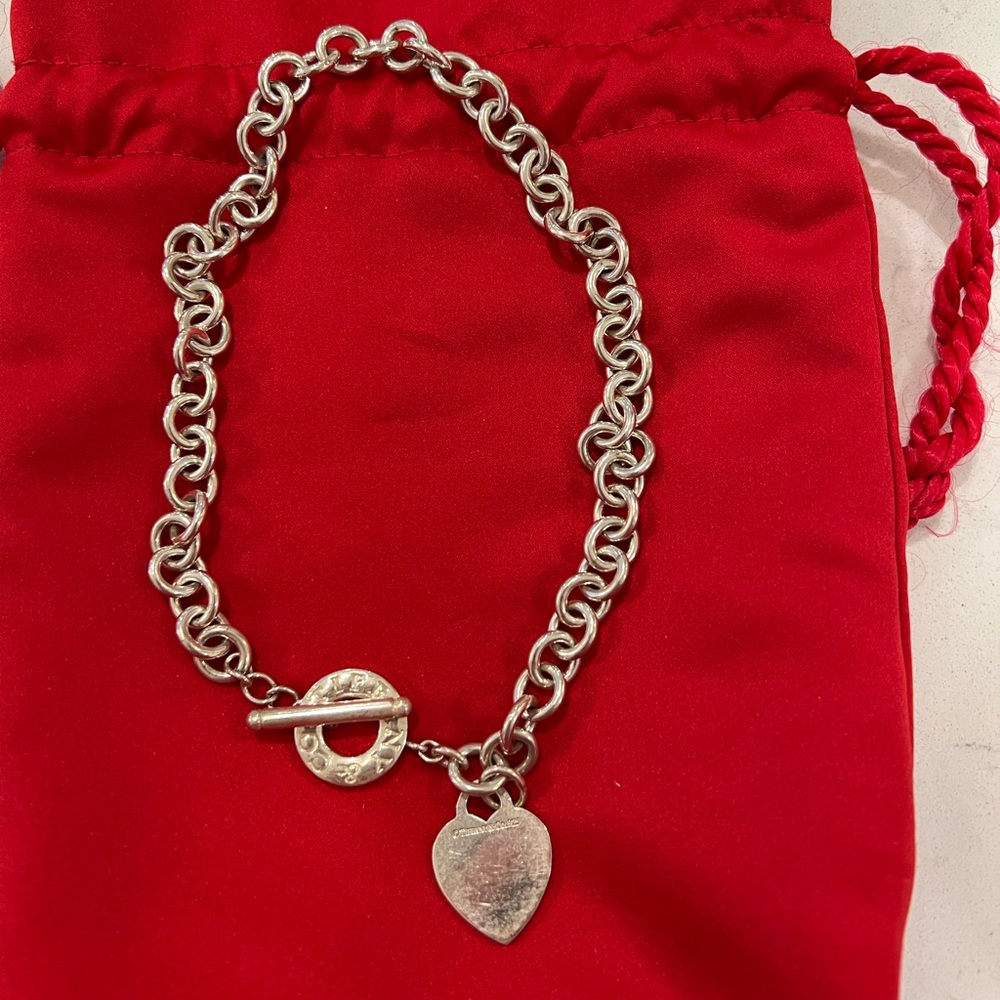 Tiffany & Co. Sterling Silver Heart Tag Toggle Necklace